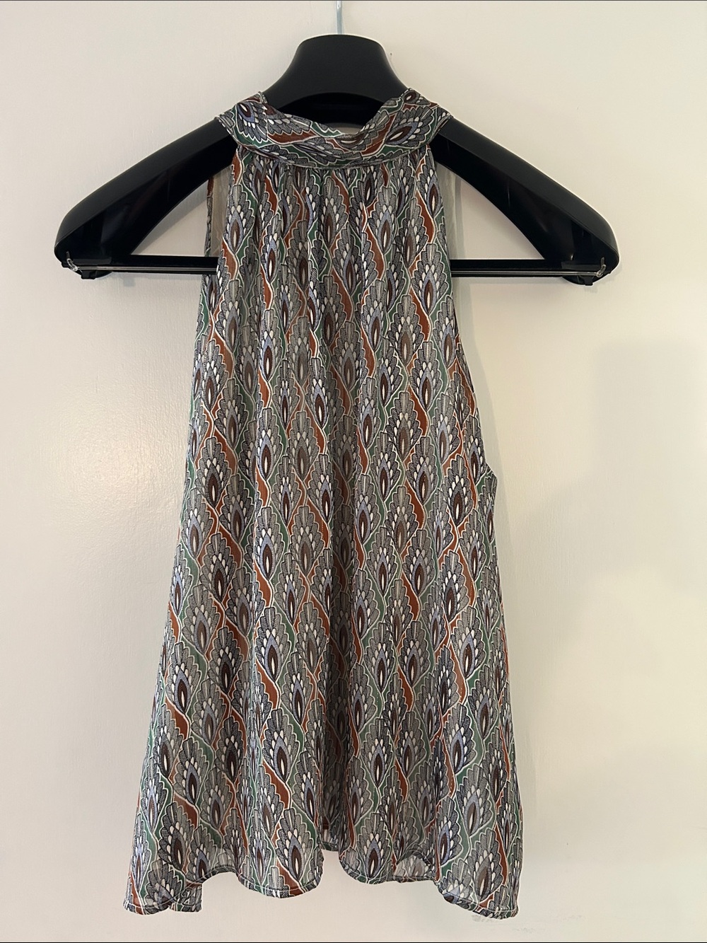 All in Favor Multicolor Printed Halter Neck Tank Top
